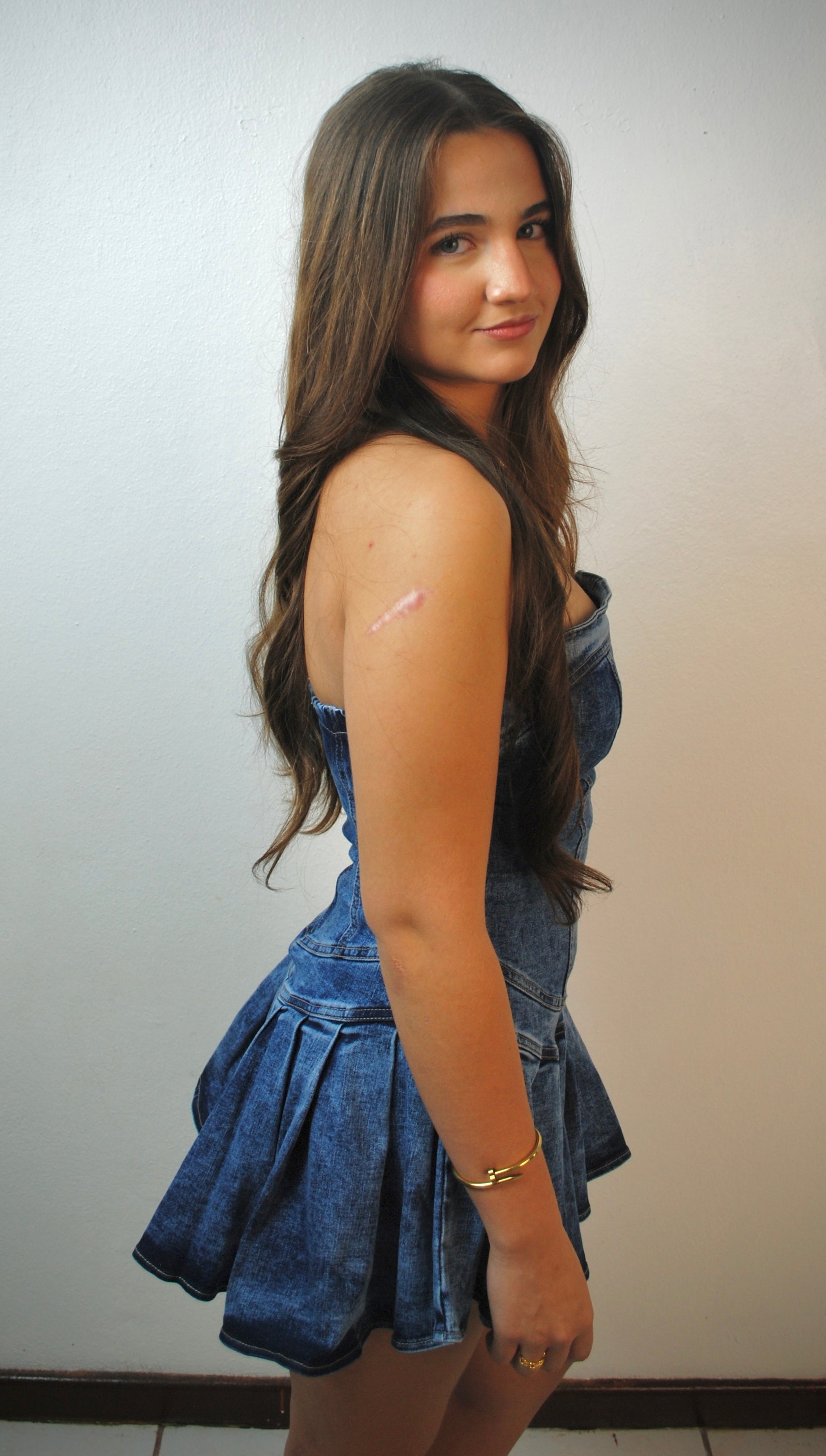 Denim azul dress