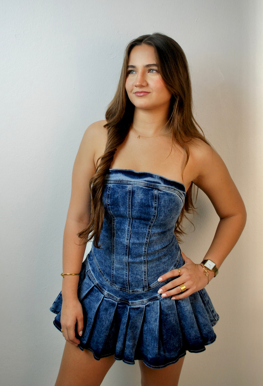 Denim azul dress